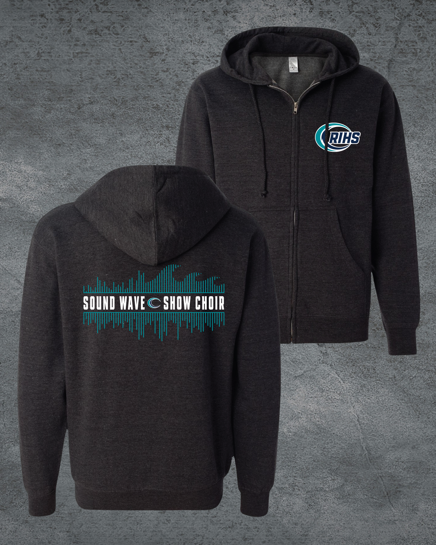 Sound Wave Zip Up Hoodie