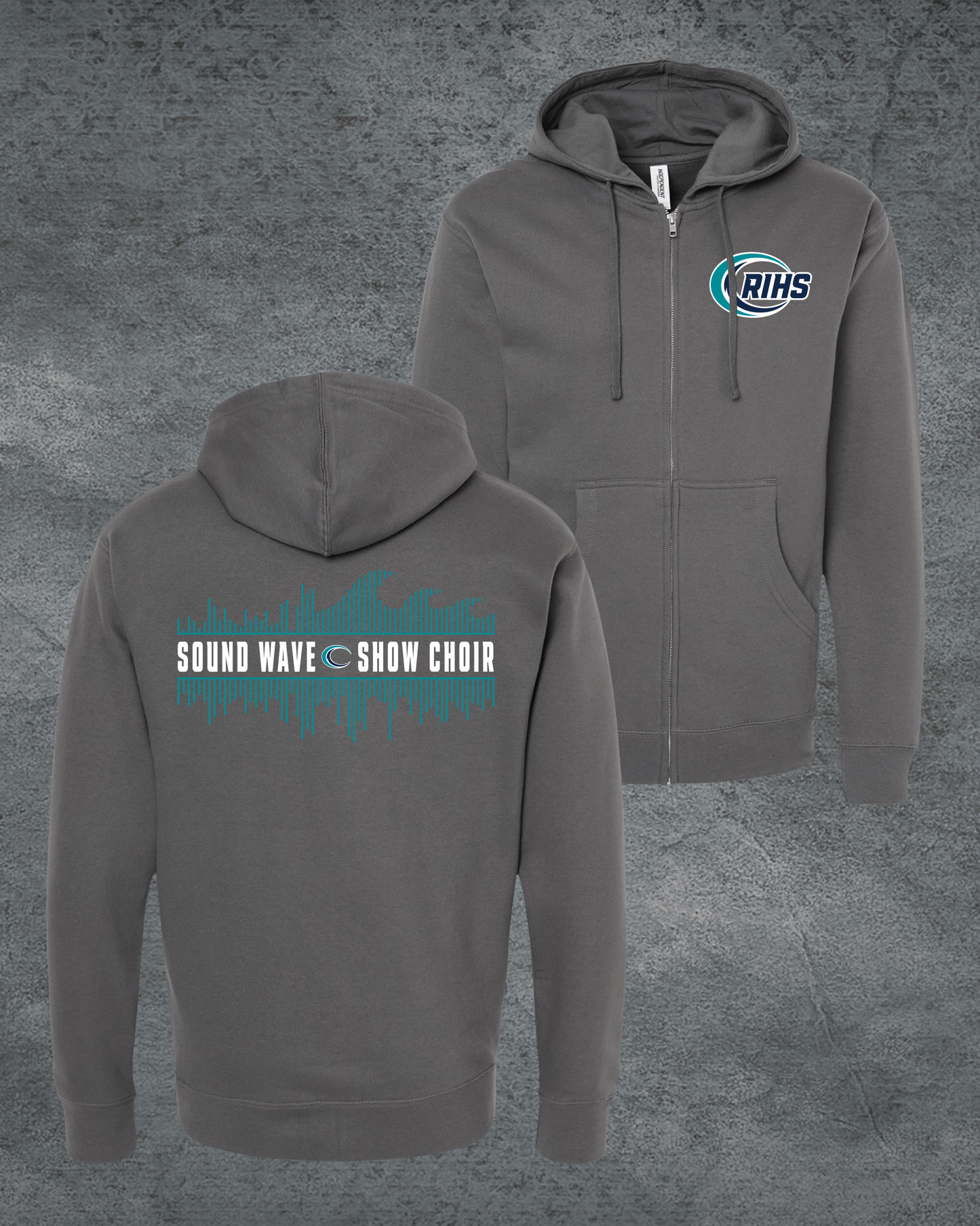 Sound Wave Zip Up Hoodie