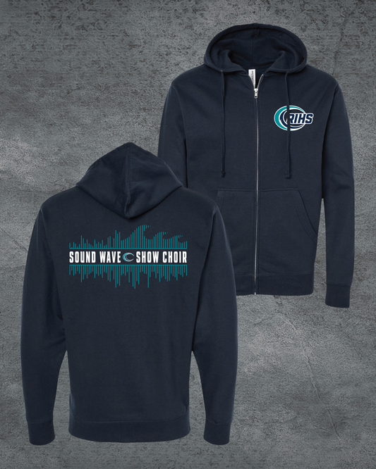 Sound Wave Zip Up Hoodie
