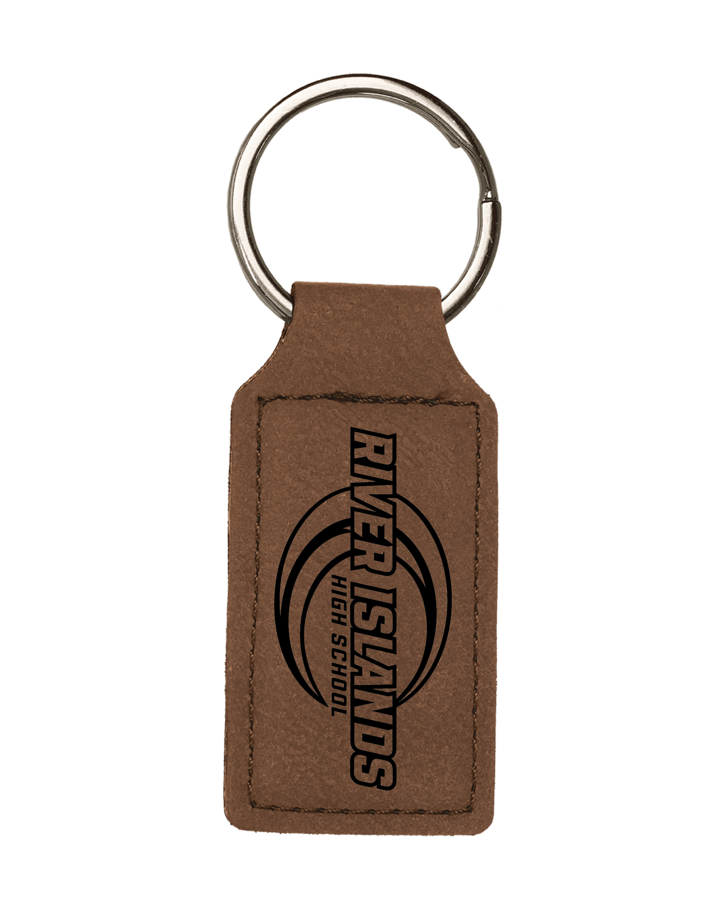 Laser Engraved Leather Keychain