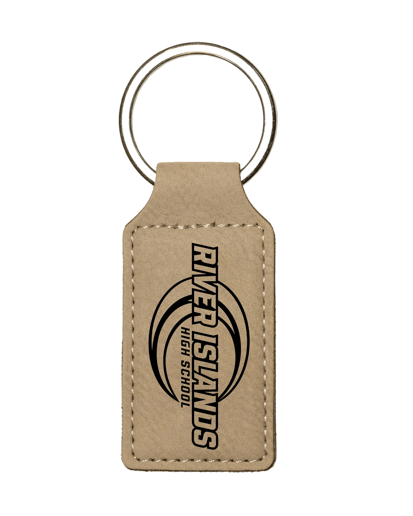 Laser Engraved Leather Keychain